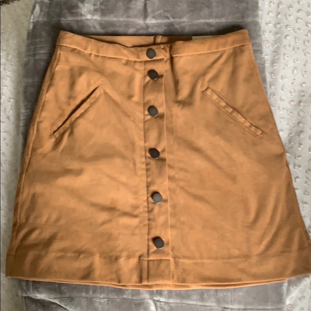 Tan Suede Skirt